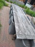 Massief houten tuintafel met stoelen, Ophalen of Verzenden, Zo goed als nieuw