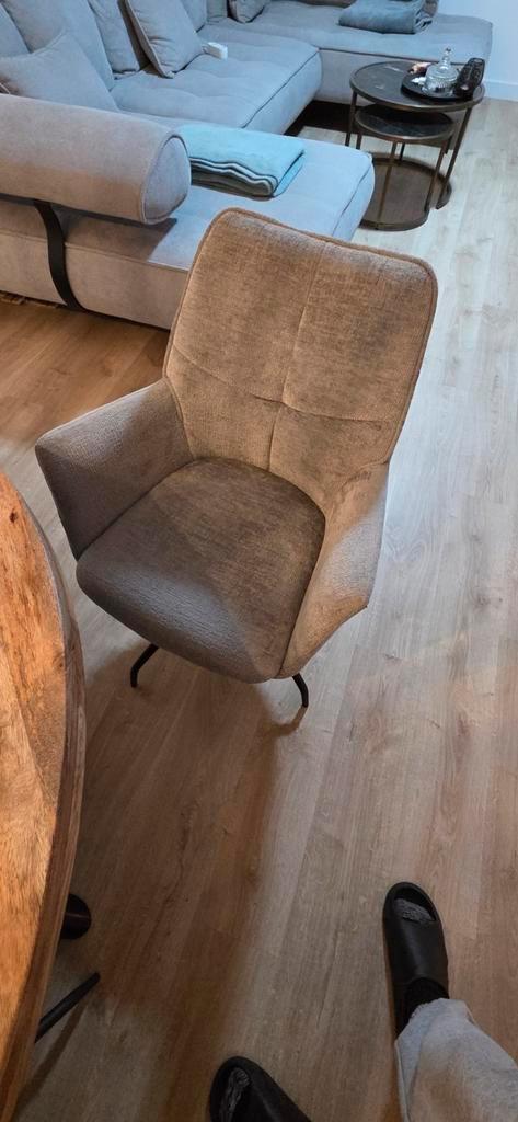 Stoelen, Huis en Inrichting, Stoelen, Zo goed als nieuw, Vier, Metaal, Stof, Ophalen