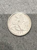 5fr munt België 1939, Postzegels en Munten, Verzenden, Losse munt