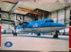 Qaps Fokker 50, KLM Cityhopper promo sheet, Verzamelen, Ophalen, Zo goed als nieuw, Kaart, Foto of Prent