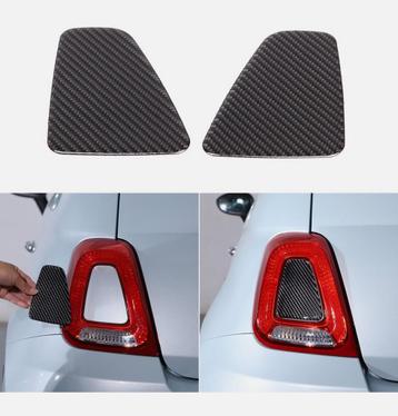Fiat 500 Abarth 595 Carbon achterlicht cover kap-sticker set beschikbaar voor biedingen