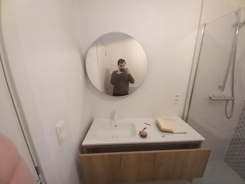 Badkamer meubel met spiegel, Huis en Inrichting, Badkamer | Badkamermeubels, Gebruikt, Wastafelkast, Minder dan 100 cm, 100 tot 150 cm