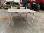 Houten tuintafel met 6 stoelen, Tuin en Terras, Tuinsets en Loungesets, Ophalen, Gebruikt, Teakhout, Tuinset