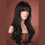 Pruik lang donkerbruin haar model Kristen kleur F4/30, Perruque ou Extension de cheveux, Envoi, Neuf