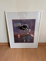 Flamingo’s en vrouw decoratieve print, ingelijst, Antiek en Kunst, Ophalen