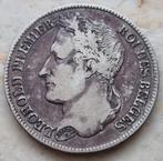 2 Francs 1843 A (Gelauwerd) Leopold I / Mooie kwaliteit, Ophalen of Verzenden, Losse munt, Zilver