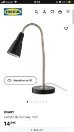 Lampe de bureau Ikea KVART noire (bxl nord possible), Comme neuf, Métal