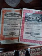 Diverse oude waardepapieren, Postzegels en Munten, Aandelen en Waardepapieren, Ophalen