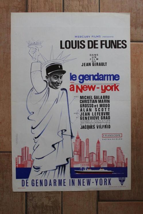 filmaffiche Louis De Funes le gendarme a New York filmposter, Collections, Posters & Affiches, Comme neuf, Cinéma et TV, A1 jusqu'à A3