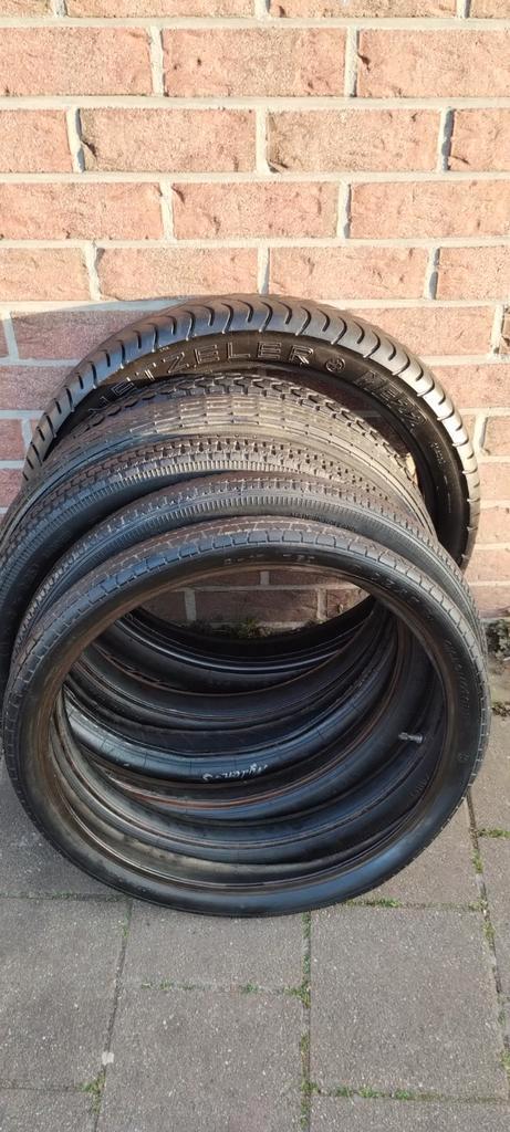 Set bromfietsbanden 17", Fietsen en Brommers, Brommeronderdelen | Algemeen, Gebruikt, Overige typen, Ophalen