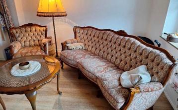 Zetel 3-1-1 vintage barok boudoir retro antiek roze, Enlèvement