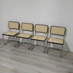 4x vintage Marcel Breuer cesca stoelen | B32 buisframe, Huis en Inrichting, Stoelen, Ophalen of Verzenden, Zo goed als nieuw, Zwart