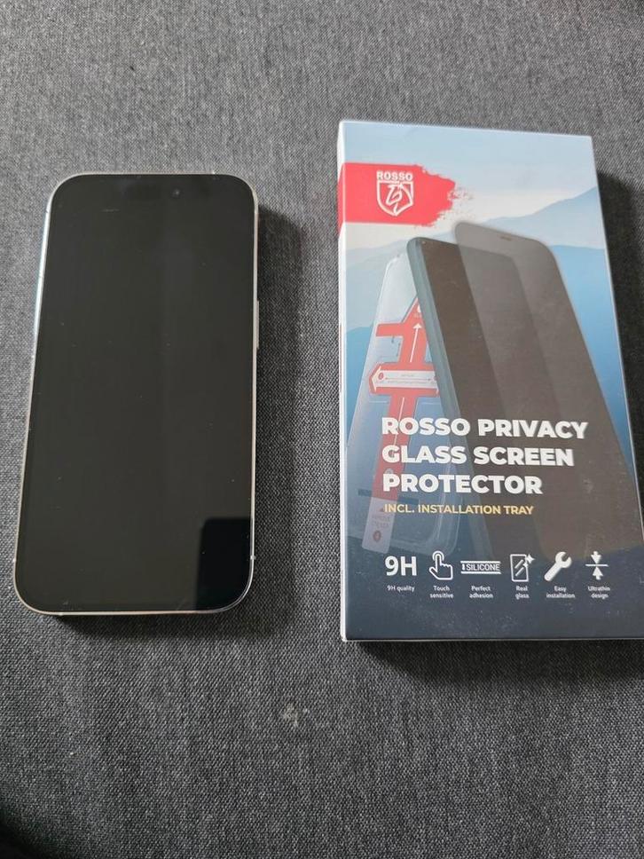witte Iphone 14 pro te koop met gratis privescherm, Telecommunicatie, Mobiele telefoons | Hoesjes en Screenprotectors | Apple iPhone