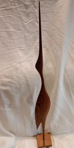 Héron en bois minimaliste Vintage Sixties 83cm !, Antiquités & Art, Enlèvement ou Envoi
