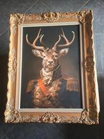 Kader barok stijl met Hert in kostuum met Gewei, 75 cm ou plus, Enlèvement, Utilisé, 50 à 75 cm