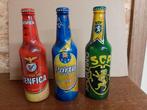3 flesjes bier van Potugese voetbalploegen., Verzamelen, Ophalen of Verzenden, Zo goed als nieuw, Flesje(s)
