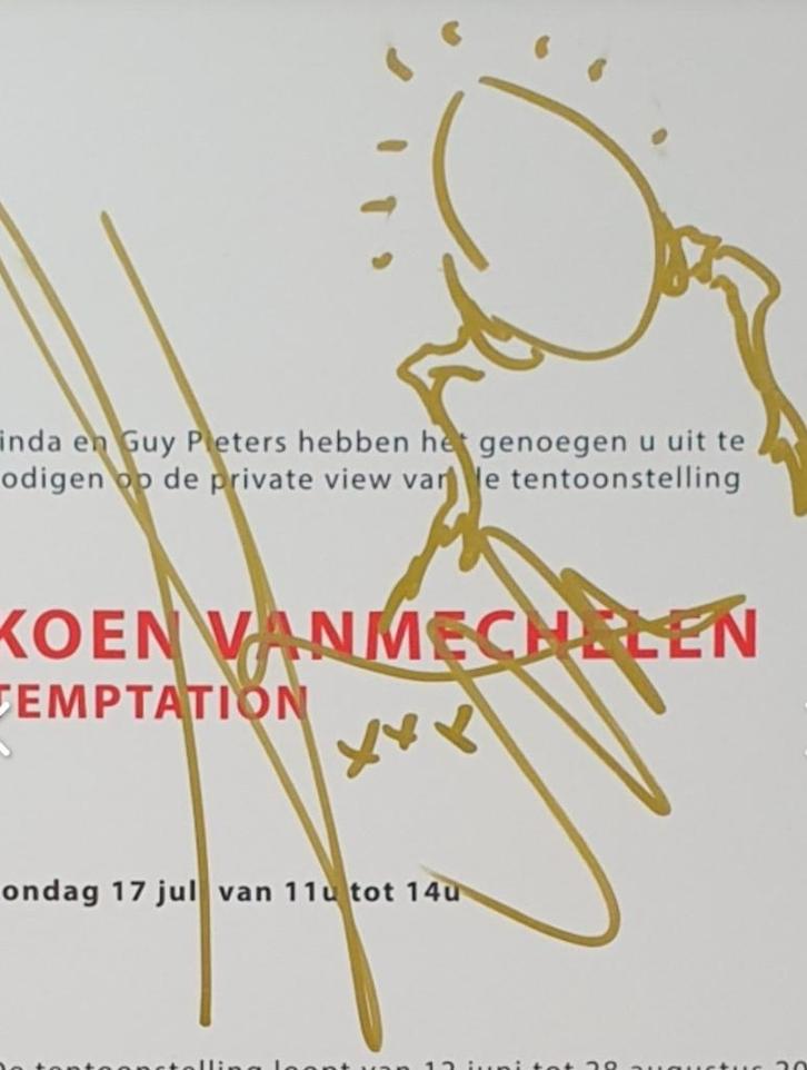 Koen vanmechelen, originele tekening, Antiek en Kunst, Kunst | Tekeningen en Fotografie, Ophalen of Verzenden