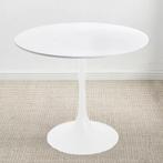 Diva Home - Modern moderne ronde witte tafel wit 80cm Nieuw, Huis en Inrichting, Tafels | Eettafels, 50 tot 100 cm, Rond, Nieuw