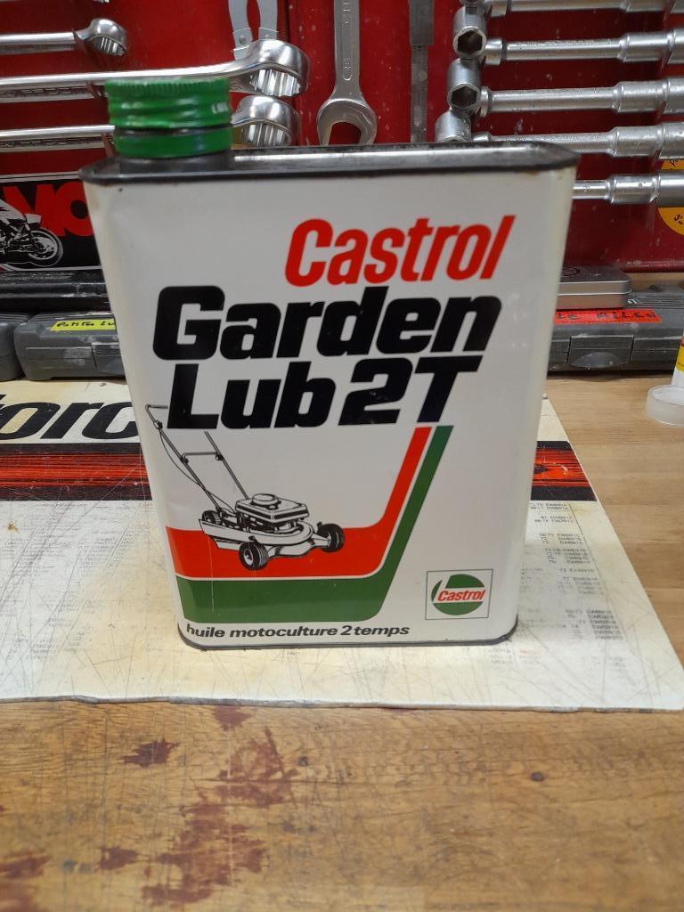 Old Castrol Garden 2T 2-takt lege oliekan, Verzenden, Gebruikt, Overige typen