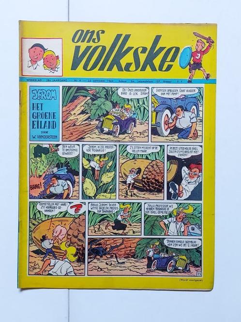 Vandersteen Jerom - Ons Volkske 4 - 23/01/1964, Verzamelen, Stripfiguren, Gebruikt, Overige typen, Suske en Wiske, Verzenden