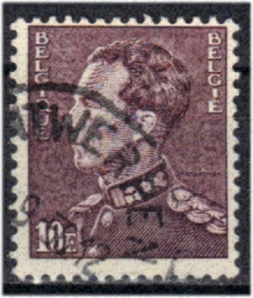 Belgie 1936 - Yvert/OBP 434 - Leopold III - Poortman (ST), Timbres & Monnaies, Timbres | Europe | Belgique, Affranchi, Maison royale