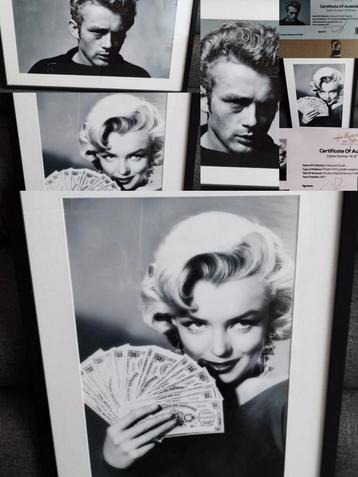 2 LImited Édition/100 JAMES DEAN 70x50 MARILYN MONROE 60x40 beschikbaar voor biedingen