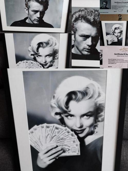 2 LImited Édition/100 JAMES DEAN 70x50 MARILYN MONROE 60x40, Verzamelen, Foto's en Prenten, Gebruikt, Foto, Overige onderwerpen