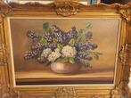 Schilderij vaas met bloemen., Ophalen