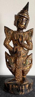 Grande Statue en Bois d'un Nat de Birmanie - 1930-40, Antiquités & Art, Enlèvement ou Envoi