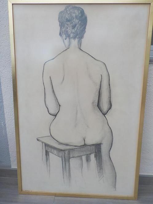 Tekening, Antiek en Kunst, Kunst | Tekeningen en Fotografie, Ophalen