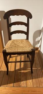 5 houten stoelen met rieten zitting, Ophalen