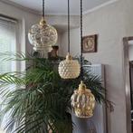 Vintage glazen hanglampen, jaren 70, Antiek en Kunst, Antiek | Verlichting, Ophalen of Verzenden