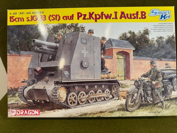 Dragon 1/35 6259 German Sig 33 auf PZ Kpfw I B Bison, Hobby en Vrije tijd, Modelbouw | Auto's en Voertuigen, Zo goed als nieuw