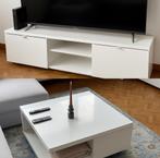 Lot meuble Tv + table basse blanc, Ophalen, Zo goed als nieuw
