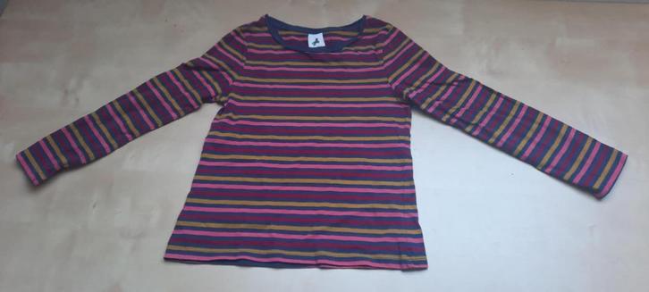 Gestreept T-shirt lange mouwen - maat 128, Kinderen en Baby's, Kinderkleding | Maat 128, Zo goed als nieuw, Meisje, Shirt of Longsleeve