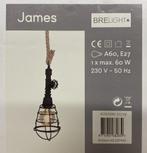 BRILLIANT Brelight James - hanglamp - industrieel - zwart, Huis en Inrichting, Lampen | Hanglampen, Ophalen of Verzenden, Nieuw