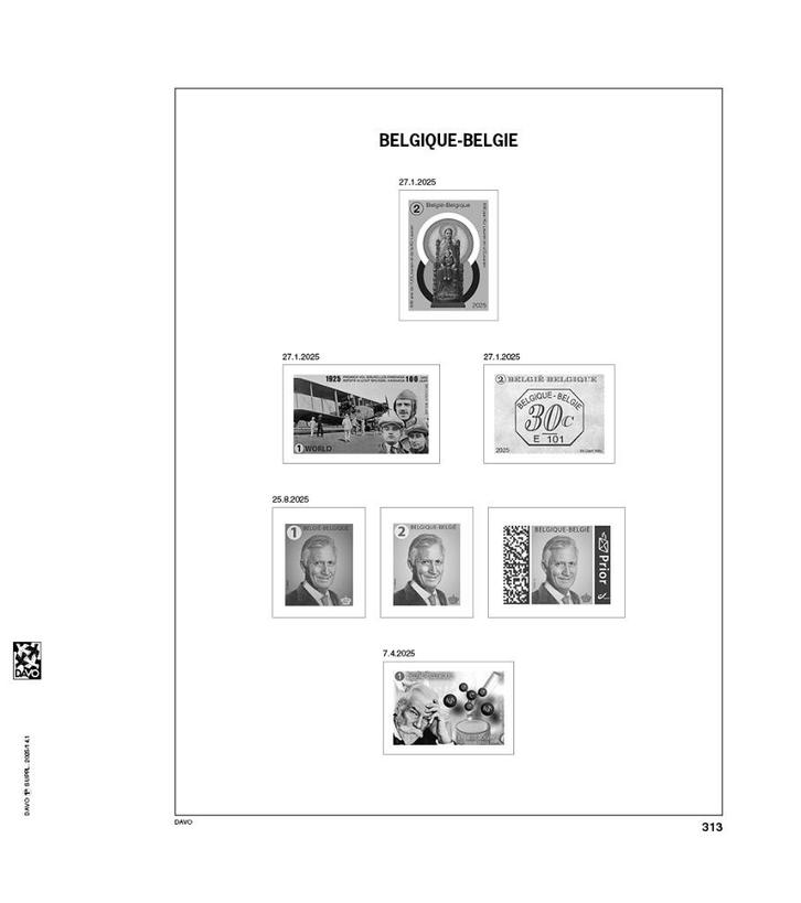 Nouveau ! Davo de Luxe complète la Belgique 2025, Timbres & Monnaies, Timbres | Albums complets & Collections, Envoi