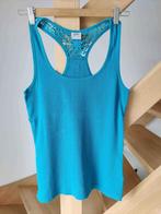 Top met gehaakt stuk op de rug. Esprit. Medium. Fijne ribbel, Kleding | Dames, Topjes, Maat 38/40 (M), Blauw, Ophalen of Verzenden