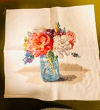 Bloemen naaiwerk 40x40 cm, Hobby en Vrije tijd, Naaien en Fournituren, Ophalen of Verzenden