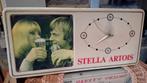 Lichtbak met horloge stella artois 1975, Ophalen of Verzenden, Gebruikt