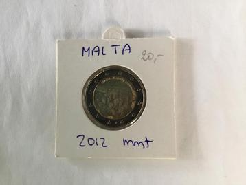 2012 Malta stemrecht mmt, Postzegels en Munten, Munten | Europa | Euromunten, Ophalen of Verzenden, Malta, 2 euro, Losse munt