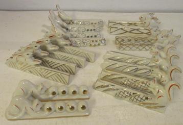 set art deco porseleinen messenleggers dieren 8 beschikbaar voor biedingen