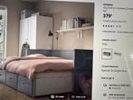 Ikea Hemnes slaapbank, Huis en Inrichting, Ophalen, Gebruikt, Tweepersoons, Grijs