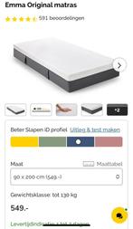 2 matrassen van Emma (nieuwprijs was 1100 voor 2stuks), Huis en Inrichting, Slaapkamer | Bedden, Ophalen, Overige materialen, 90 cm
