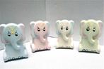Bedankje - Set 4 olifantjes in 4 kleuren - prijs per set, Enlèvement ou Envoi, Cadeau d'accouchement, Neuf