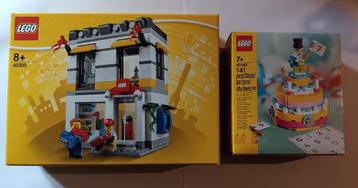 Lot Lego 40305 + 40382 Brand Store + Verjaardagsset NIEUW