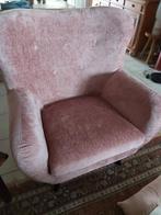 2 fauteuils oude Rose  nieuwe,  1 mand oud,, Huis en Inrichting, Fauteuils, Nieuw, Ophalen