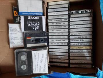 Lot van 45 bespeelde cassettebandjes, prijs is voor t lot. beschikbaar voor biedingen