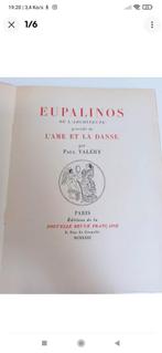 Zeldzame Paul VALÉRY Eupalinos, voorafgegaan door L'Ame et l, Antiek en Kunst, Ophalen of Verzenden, Paul VALÉRY