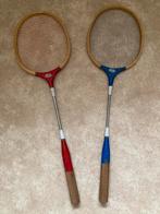 2 vintage badmintonrackets jaren 50, Sport en Fitness, Badminton, Ophalen, Gebruikt, Tas